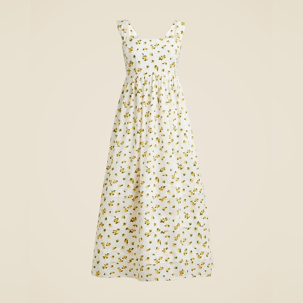 NWT / J.Crew Squareneck midi dress in budding rose print